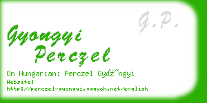 gyongyi perczel business card
